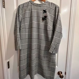 H&M Houndstooth mini dress with jewel insects, size 12